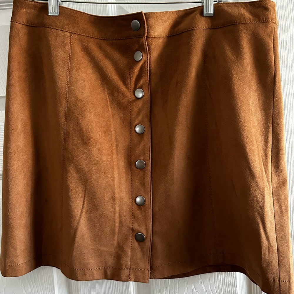 Dorothy Perkins Brown Suede Mini Skirt